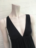 CATHERINE MALANDRINO DRESS $525.00 BLACK SEXY WIDE NECKLINE  Ladies
