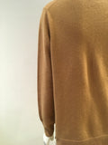 N.Peal Beige Cashmere Knit V neck Jumper Sweater Size M Medium ladies