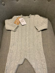 The Green Sheep Organic Cable Knit All in One Outfit Baby Grow 0-3 month children