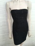 Herve Leger SEQUIN EMBELLISHED HAND-CRAFTED BANDAGE DRESS Size S SMALL ladies