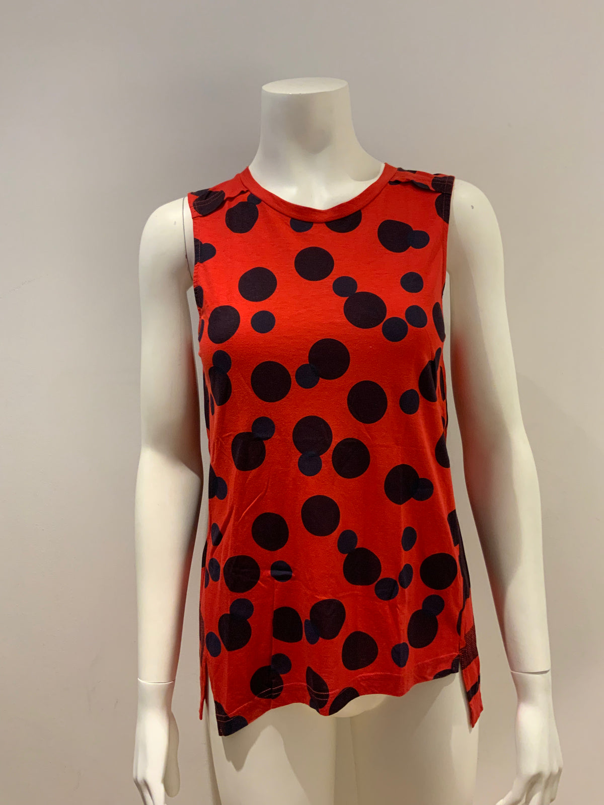 Stella McCartney Red Black Polka Dots Top T shirt Size I 40 UK 8 US 6 S small ladies