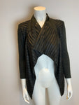 Sachin + Babi for Ankasa Leather Asymmetric Jacket Knit Sweater Size 2 UK 6 XS ladies