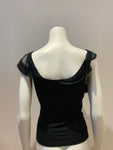 Philosophy di Alberta Ferretti Womens Sleeveless Ruffled Tank Top Black I 40 US4 ladies