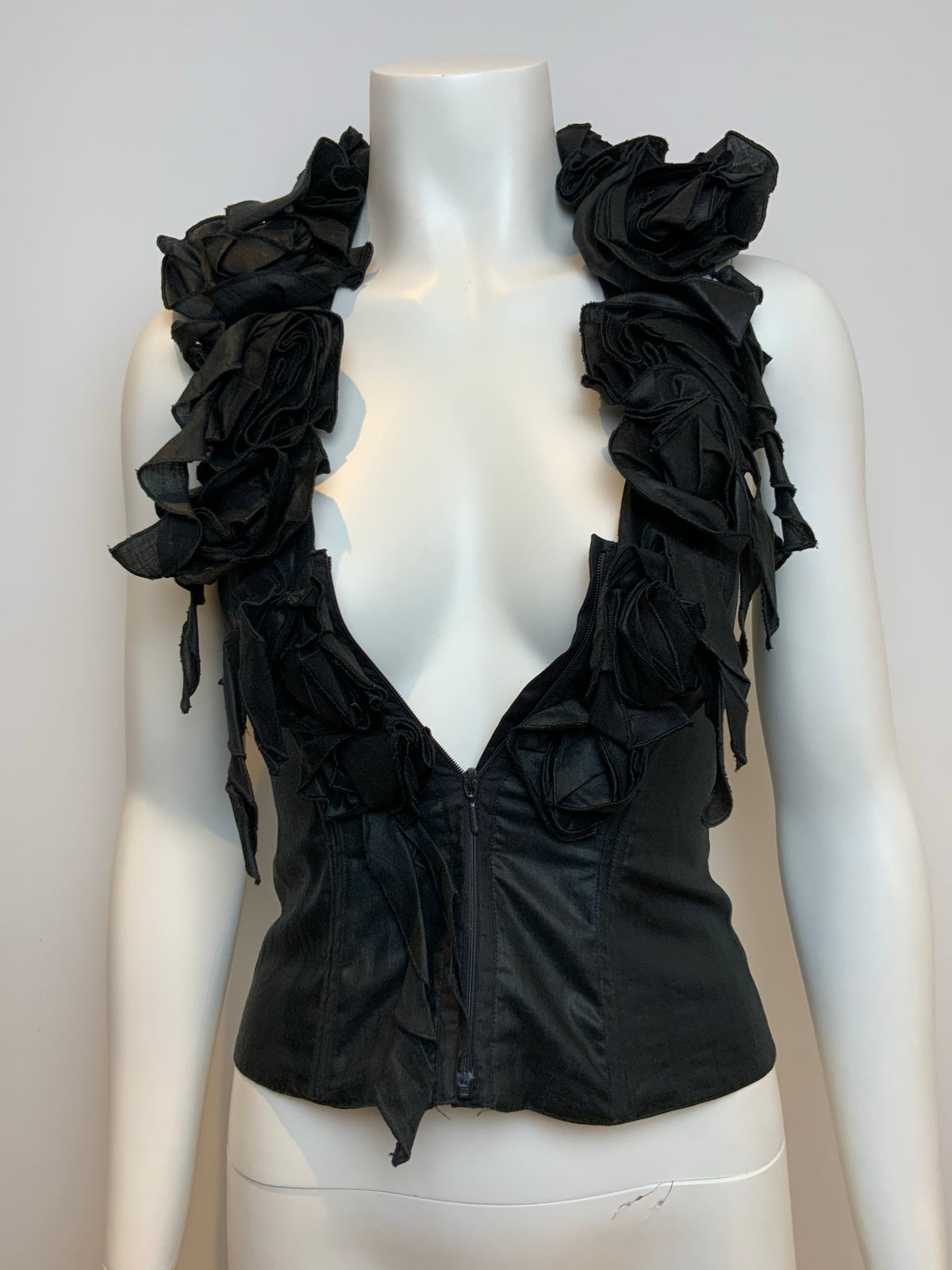 Anne Fontaine Halterneck Sleeveless Backless Crop Top Size F 36 UK 6 US 2 ladies
