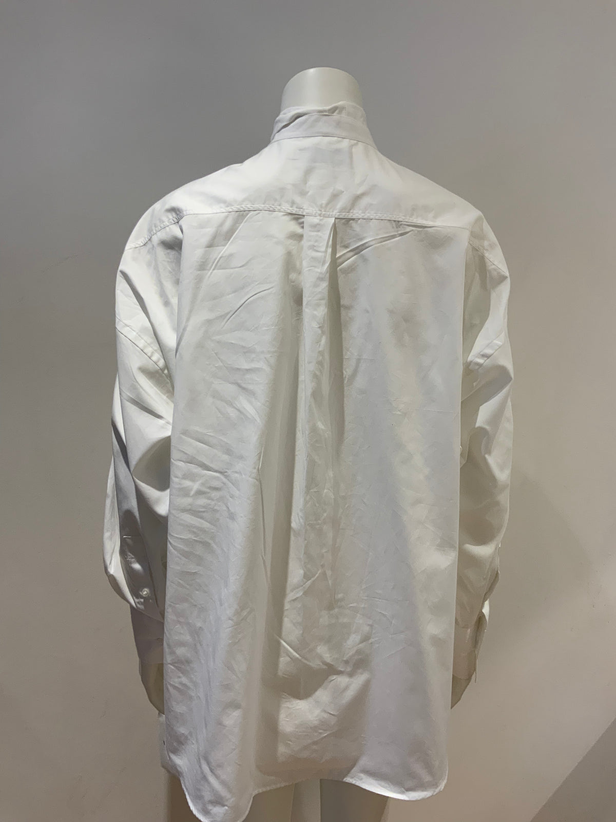Valentino White Cotton Neck Tie Detail Oversized Tunic Shirt Size I 42 UK 10 US6 ladies