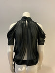 Robert Rodriguez silk lace insert top in black size US 2 UK 6 XS ladies