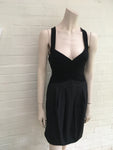 BCBG MAX AZRIA BLACK "ACJ6AU23" JERSEY TAFFETA HALTER DRESS SIZE 4 UK 8 Ladies