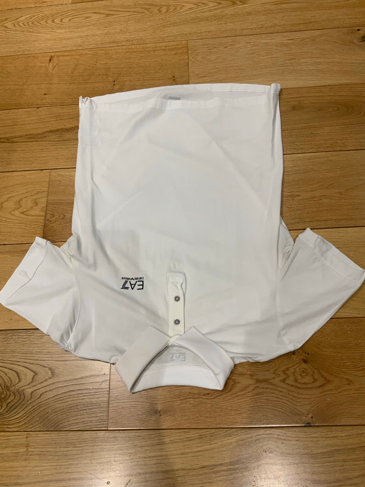 Ea7 Emporio Armani White Polo Top Size XL men