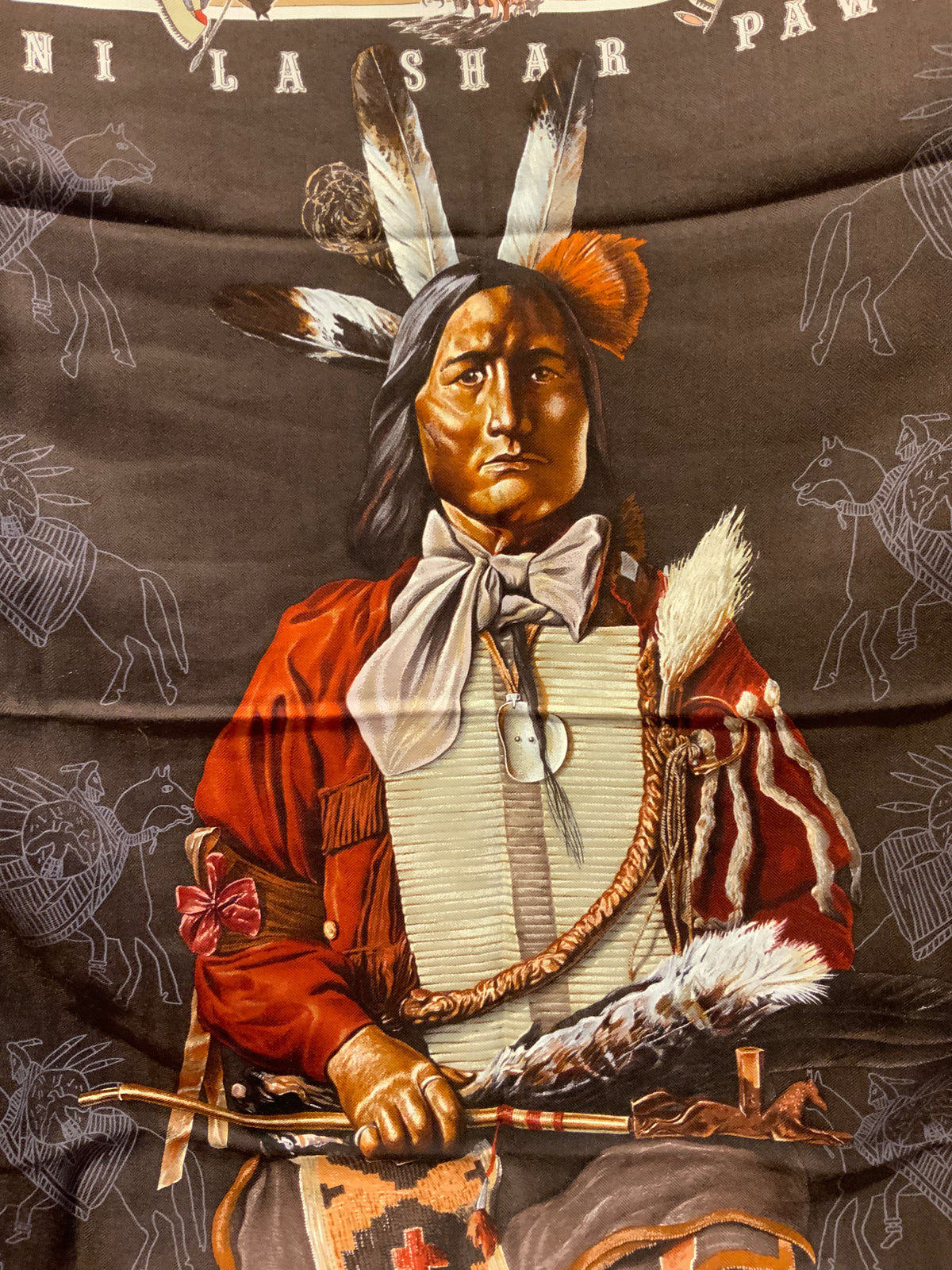 Hermès Hermes Paris Pani La Shar Pawnee 2022 Cashmere Silk Scarf ladies