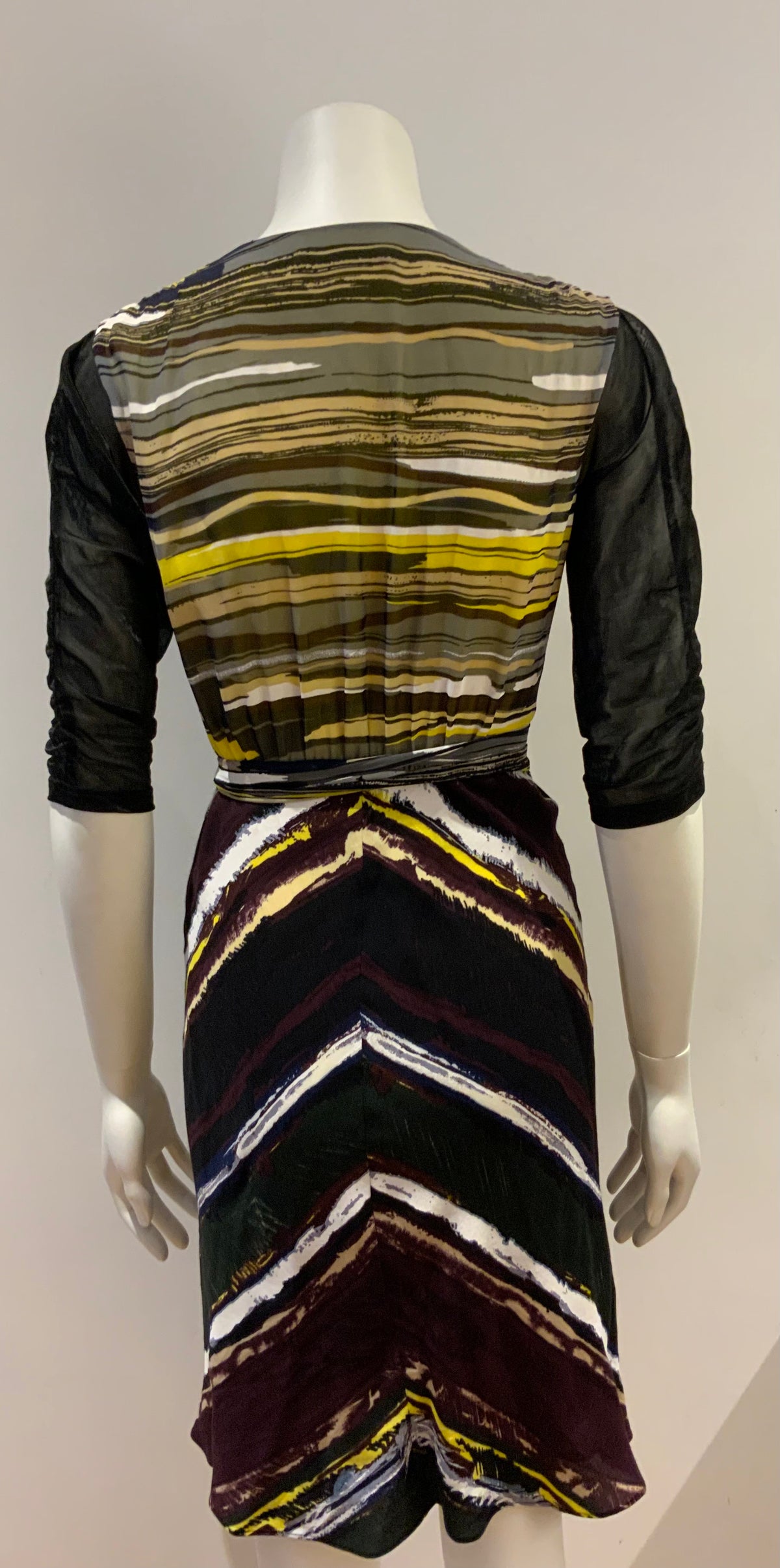 BALENCIAGA WRAP STRIPED DRESS SIZE F 38 UK 10 US 6 ladies