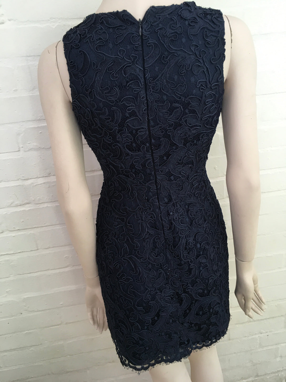 GALEDI Made to Measure all lace navy mini dress S Small ladies