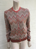 Just in Case Belgium Zig Zag Knit Button Down Cardigan Size S Small ladies