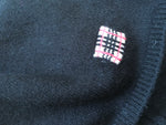 BURBERRY Vintage Black Pure Cashmere Cardigan Sweater Jumper Small Medium Ladies
