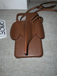 LOEWE Brown Leather Elephant iPhone 11 Pro Case Crossbody ladies