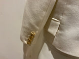 SOLD OUT Balmain double breasted silk satin trim cropped blazer jacket F 40 ladies