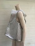 Tom Ford Alix Small Studded Leather Padlock & Zip Shoulder Bag Silver LIMITED EDITION LADIES