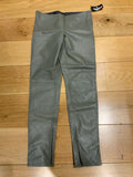 Vera Pelle Taupe Leather Leggings Pants Trousers Size US 8 UK 12 ladies