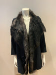 Vanessa Bruno Shearling Lambs Leather Coat Size F 38 UK 10 US 6 ladies