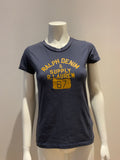 RALPH LAUREN Denim & Supply Blue Distressed T shirt SIZE S small ladies