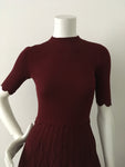 SANDRO Ange Knit Dress Bordeaux Wine Dress 2019 Collection size S small ladies