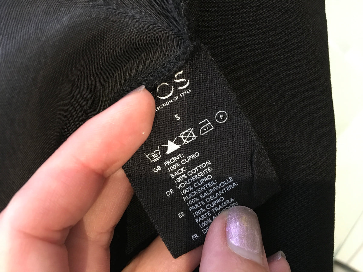 COS Layered Black Blouse Size S small ladies
