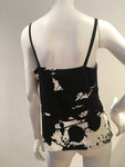 TIBI Black Paint Splatter tank top blouse Size US 6 UK 10 ladies