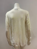 Benino by Noa White Lace Insert Knit Jumper Sweater Top Size M medium ladies