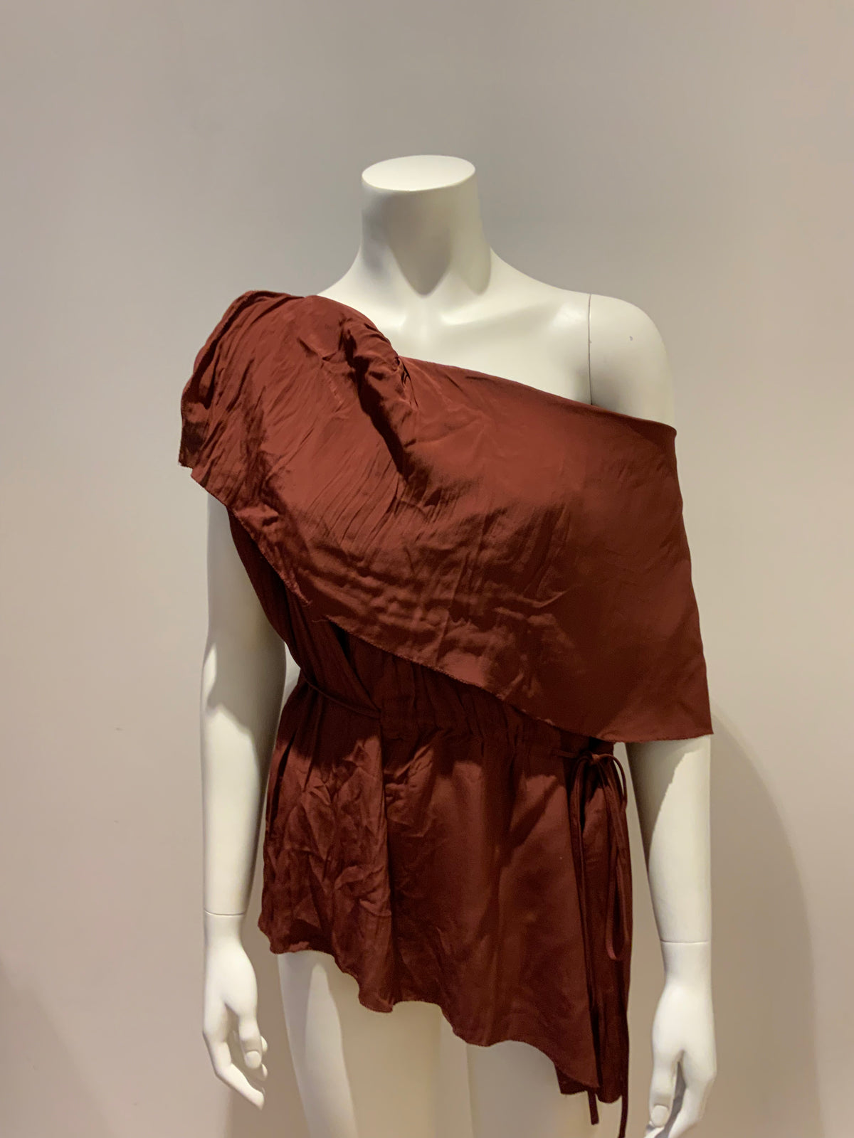 MARNI Silk Blend Brown Top Blouse Size 38 US 2 UK 6 XS ladies