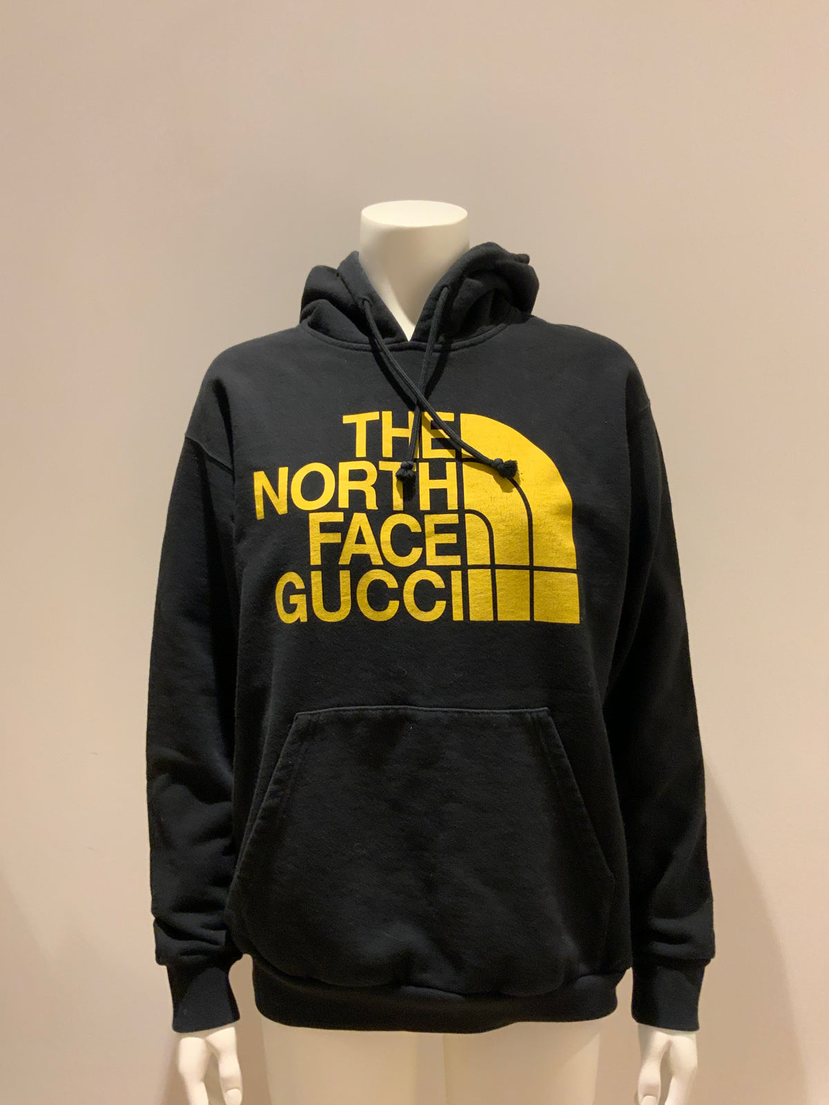 Unisex GUCCI X THE NORTH FACE BLACK YELLOW HOODIE LIMITED EDITIN SIZE XS men