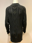 Polo RALPH LAUREN Metallic Cable Knit Oversized Sweater Jumper Dres Size S small ladies