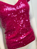 Donna Karan Cashmere & Silk Knit Runaway Sequin Sweater Top Size P Petite XXS ladies