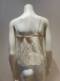 RALPH LAUREN Cropped Roses Ruffle Spaghetti Strap Tank Top Size S small ladies