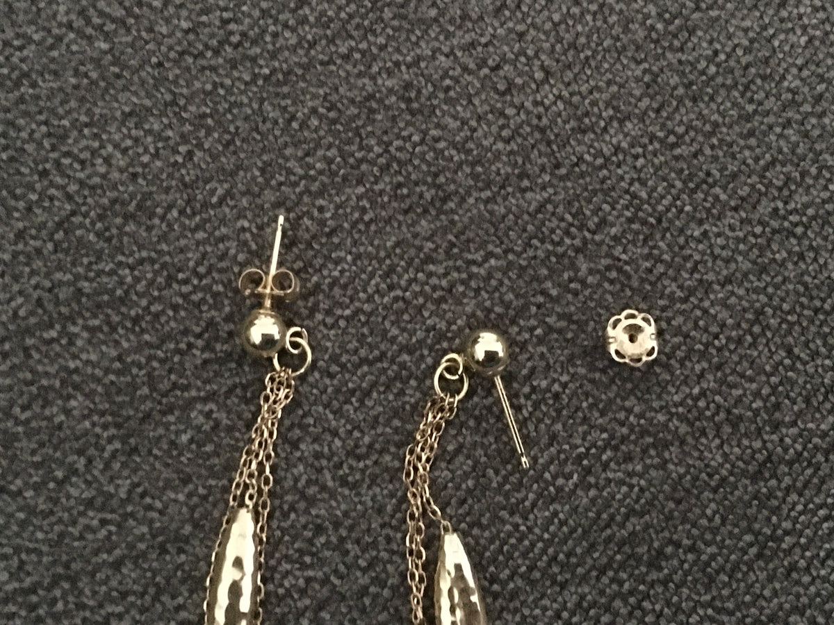 14K 14ct 585 Yellow Gold 14K Drop Earrings ladies