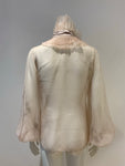 Ralph Lauren Collection Sheer Bow Blouse Shirt Size S small ladies