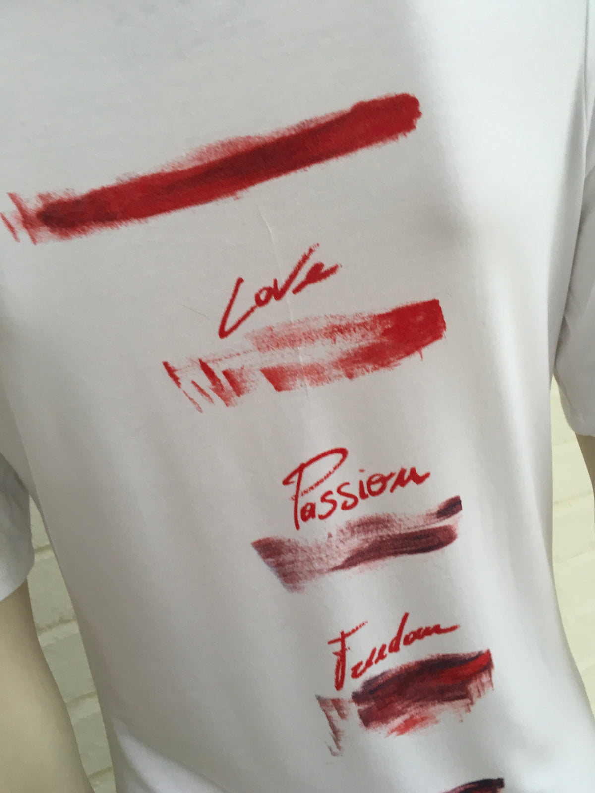 Guess Printed White T-shirt Top Size S Small Ladies