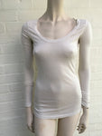 James Perse Los Angeles Sheer Slub Long Sleeve Crew Top Size 1 S ladies