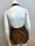 Sass & Bide MOST WANTED Brown Silk Halter Top Sequins EU 38 UK 6 US 2  ladies