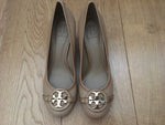 TORY BURCH Aaden Mid-Heel Logo Pump Shoes Size 10 UK 7 EU 40 ladies