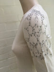Harrods of London Swarovski Crystals Embellished Knit Sweater Jumper  Ladies
