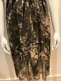 ZIMMERMANN MAPLES RUFFLE NECK Silk Birds Midi Dress Size 0 XS ladies