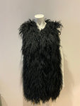 RALPH LAUREN Polo Dyed Curly Lamb Fur Shearling Vest Gilet Size XS/S ladies