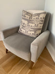 by Swoon Studio Evesham Armchair Comfortable Velvet in Ice Grey Chair