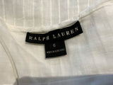 RALPH LAUREN BLACK LABEL RUNAWAY LINEN & COTTON WHITE SUMMER DRESS  ladies