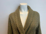 Ralph Lauren Lauren Cable Knit Wool & Rabbit Hair Cardigan Size L large ladies