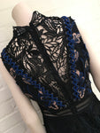 SELF-PORTRAIT Clementine lace black blue dress  Ladies