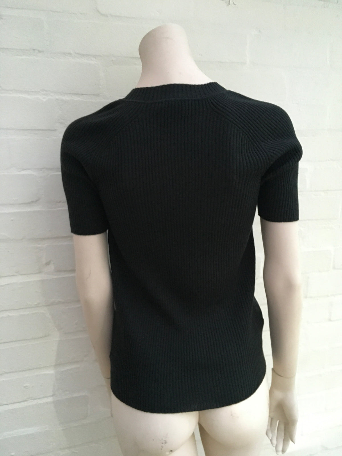 LOUIS VUITTON Silk & Wool Blend Printed Knit Silk Paneled Top Size XS Ladies