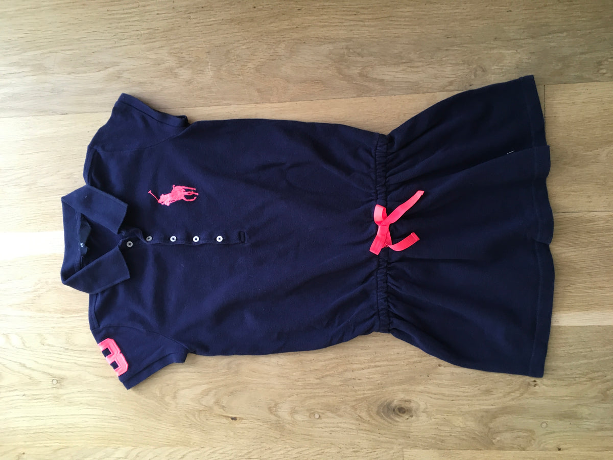 Ralph Lauren Polo Big Pony Girl’s Navy Dress Size M 8-10 Years Children