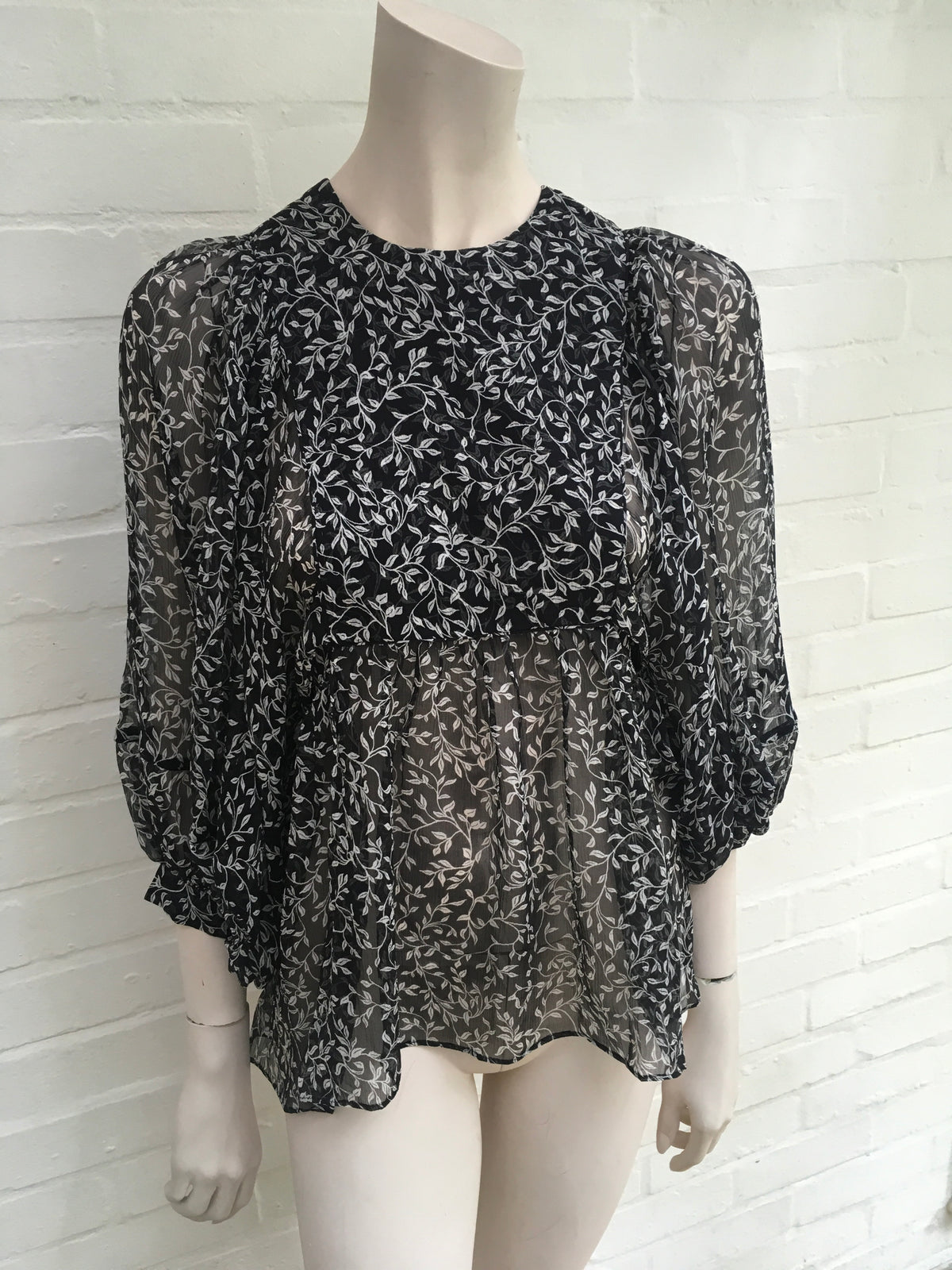 ZIMMERMANN Floral-print silk-georgette blouse top Ladies