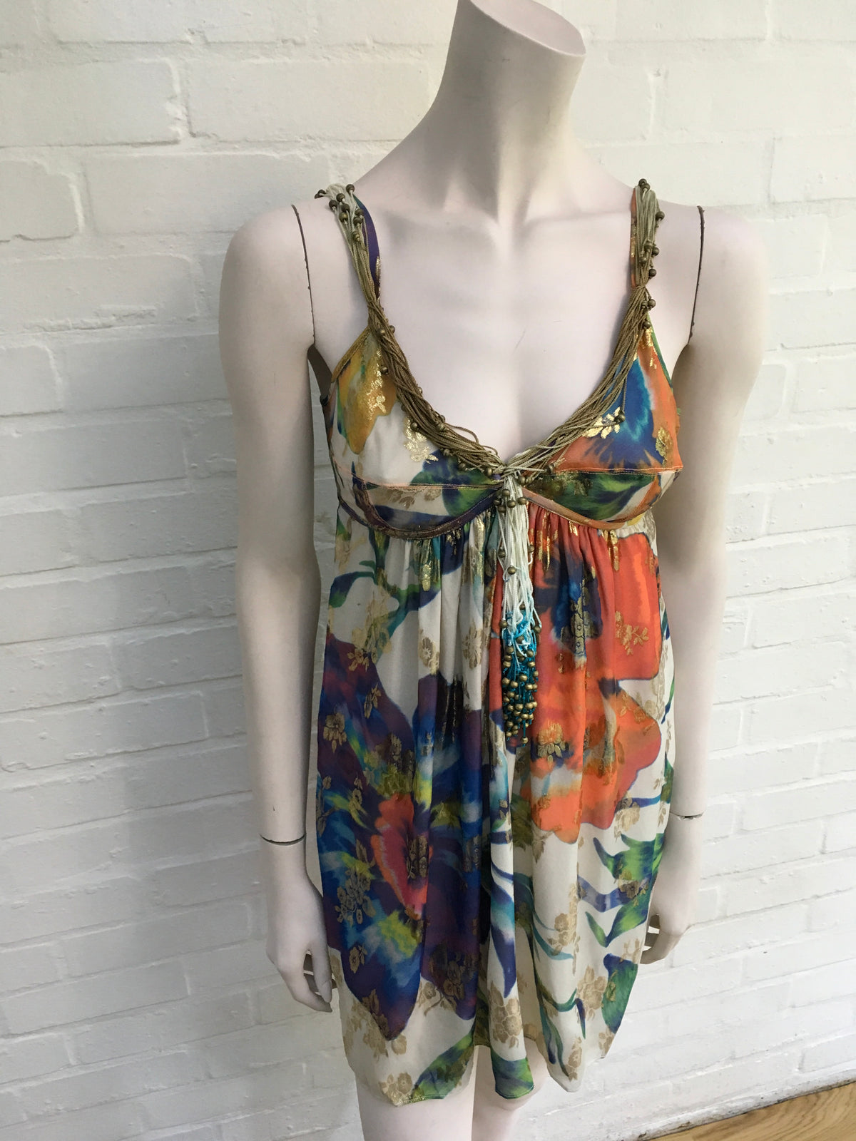 Matthew Williamson Runaway Printed silk maini dress gown  Ladies