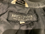 Amazing Angel's Leather Biker Jacket real Fur trim size I 42 UK 10 US 6 ladies